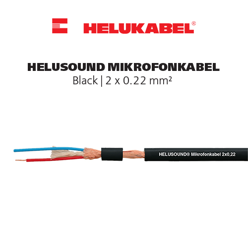 Dây cáp âm thanh HELUKABEL HELUSOUND Mikrofonkabel | Black | 2 x 0.22 mm²