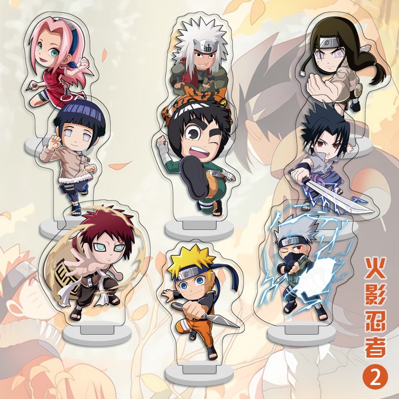 Bộ 9 mô hình Standee Naruto, tượng để bàn