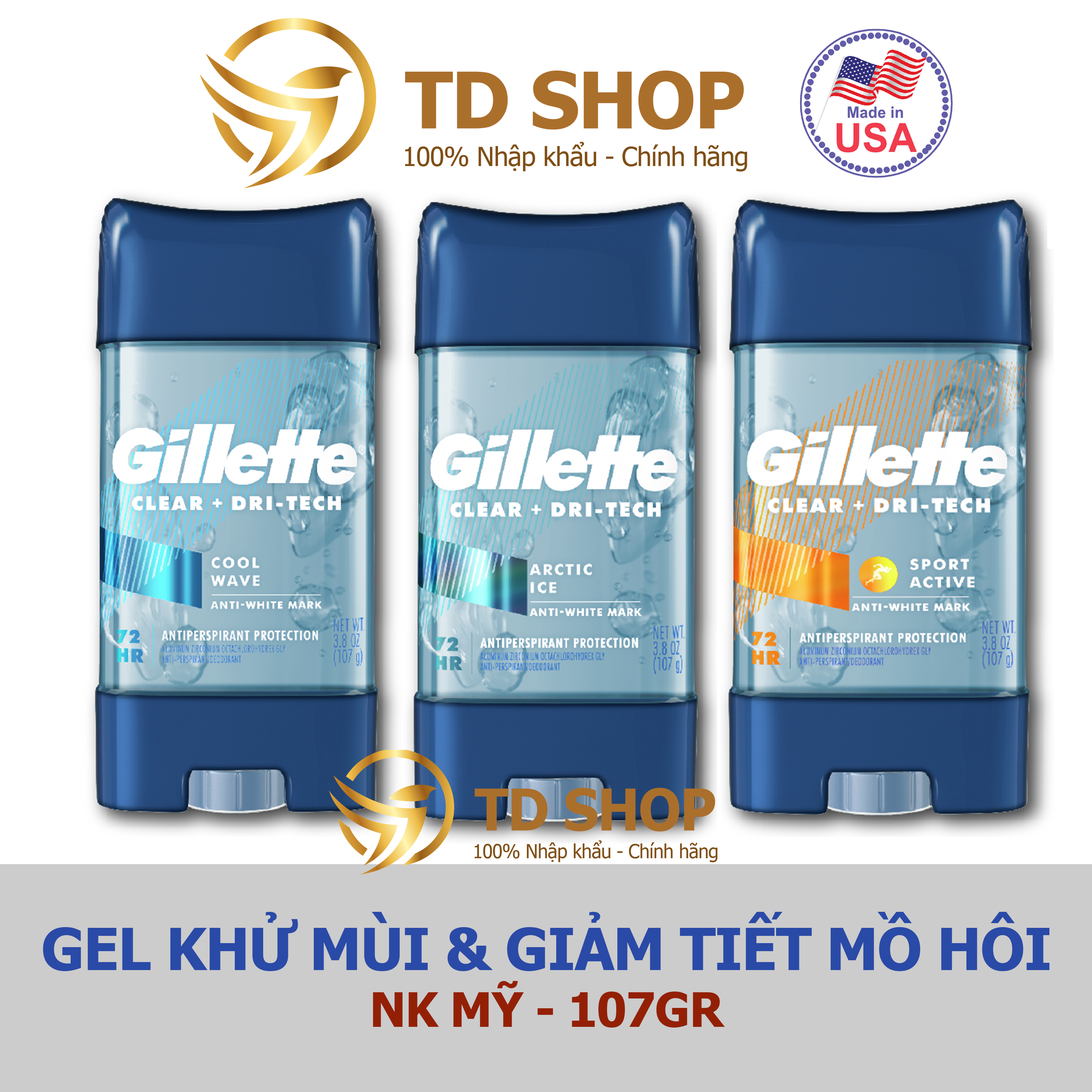 Gel Khử Mùi Gillette Clear Gel 107g
