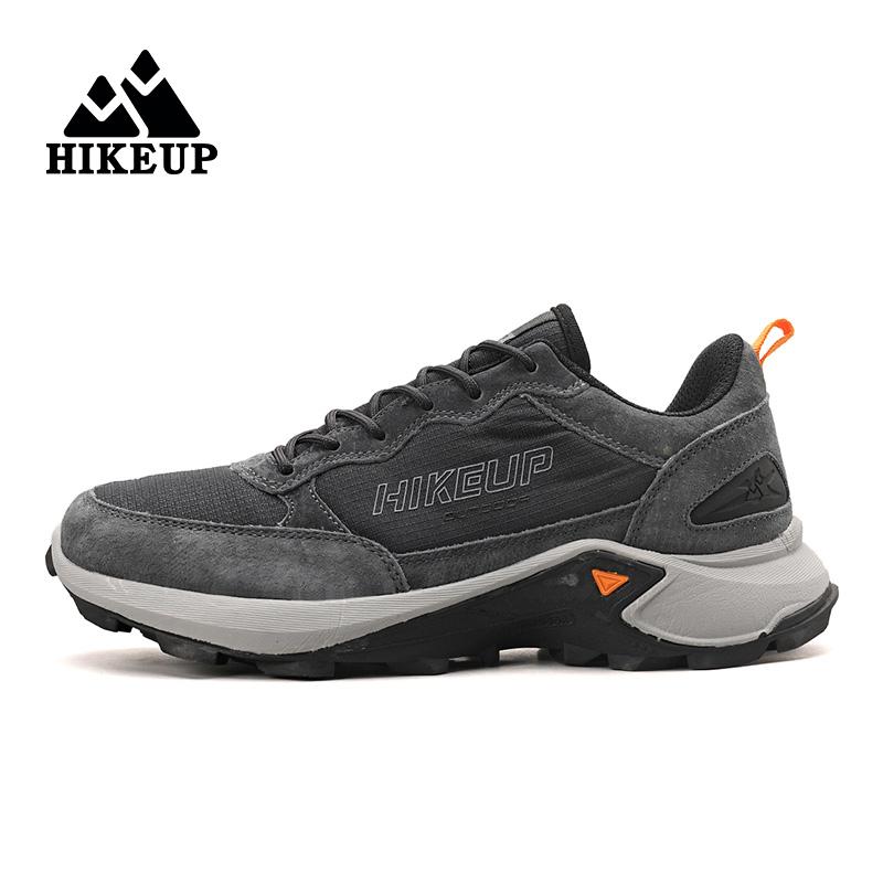 HIKEUP Ngoài Trời Mới Giày Sneaker Nam Nữ Thoáng Khí Đường Mòn Chạy Bộ Đi Bộ Đường Dài Đi Bộ Thể Thao Chiến Thuật Nam Da Lộn Color: Beige Shoe Size: 44