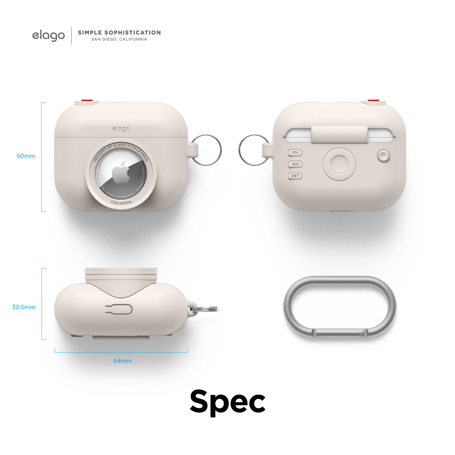 Ốp Elago Snapshot cho Airpods Pro &amp; AirTag hàng chính hãng