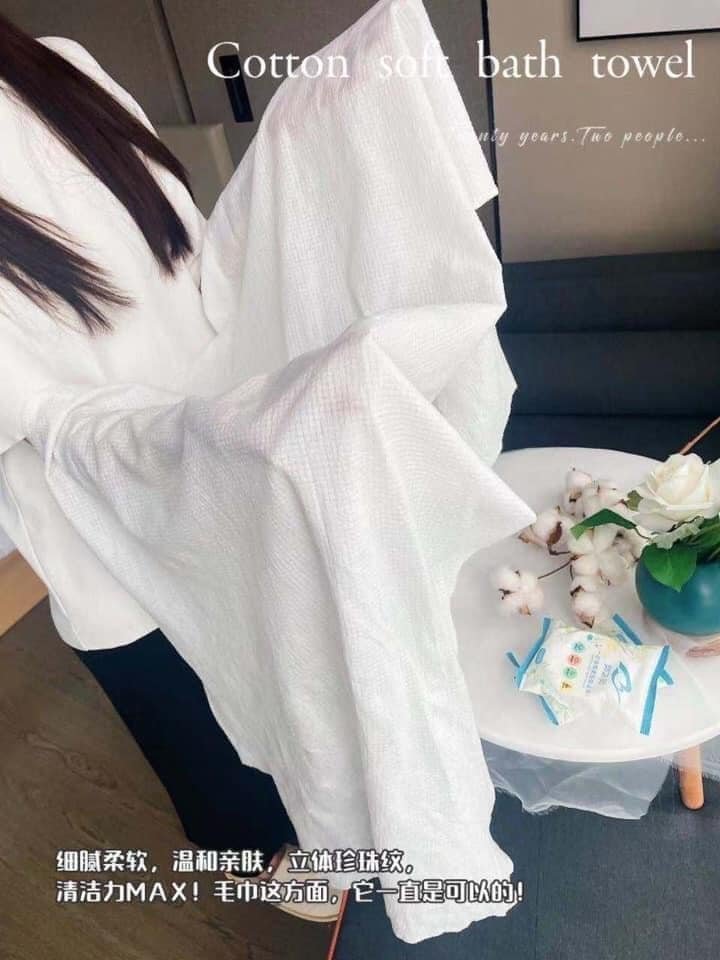 KHĂN TẮM NÉN DU LỊCH LOẠI TO KÍCH CỠ 140*70CM, CHẤT LIỆU COTTON MỀM MẠI, AN TOÀN CHO DA NHẠY CẢM, THIẾT KẾ NÉN NHỎ GỌN DỄ DÀNG MANG ĐI XA