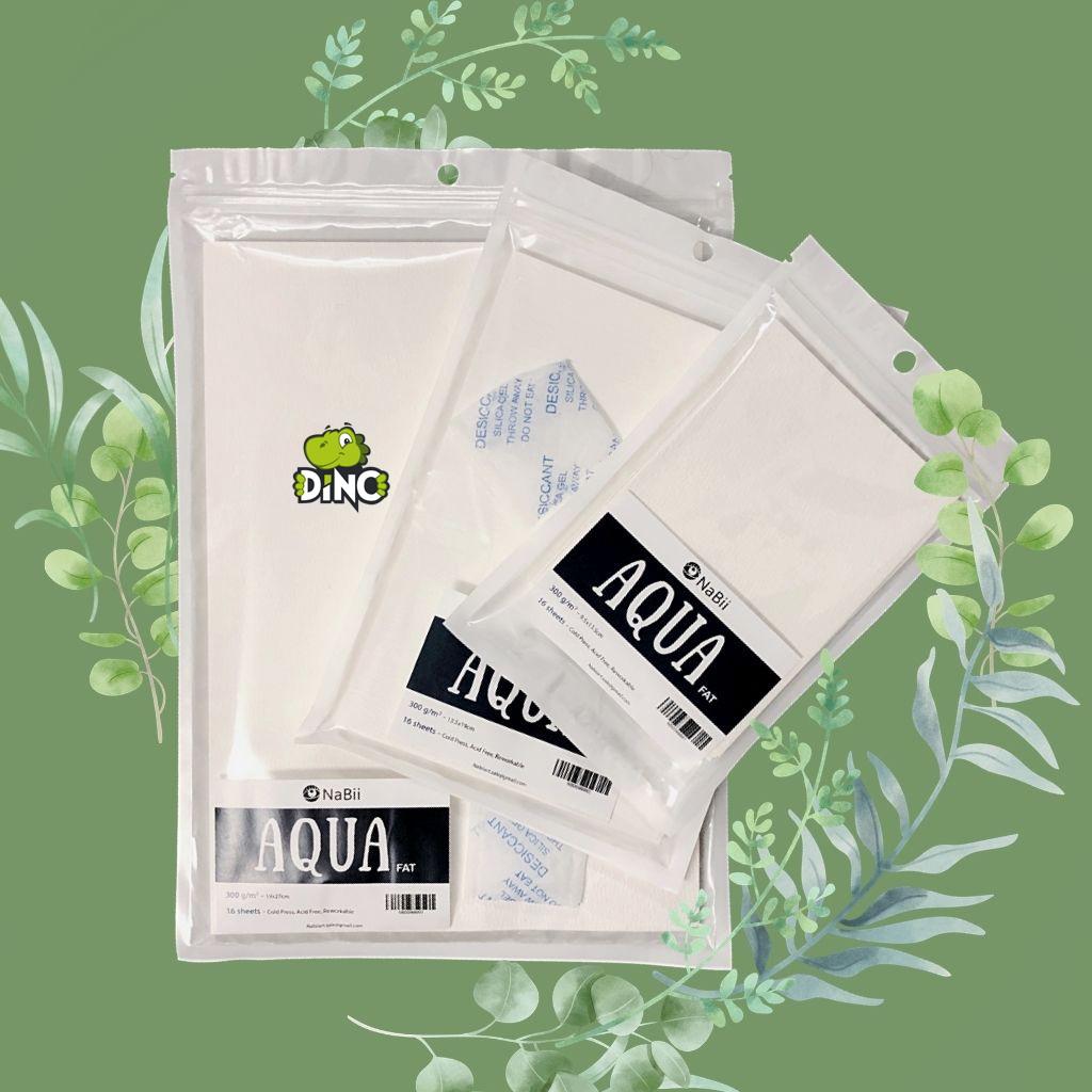 Giấy vẽ màu nước Nabii Aqua Fat 300gsm - Tệp 16 tờ