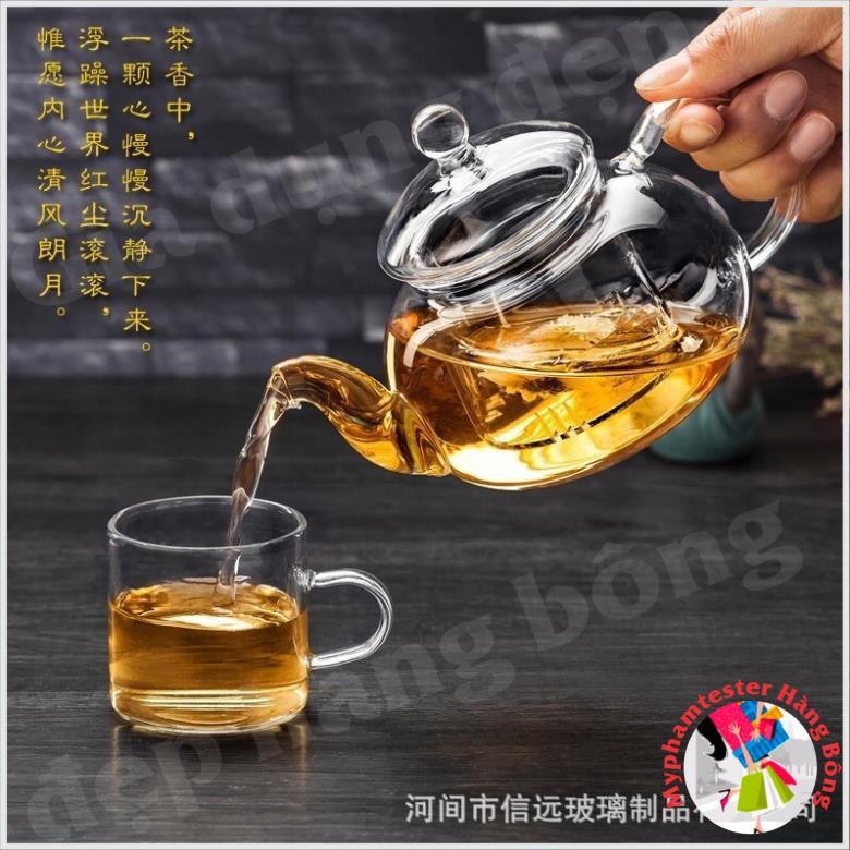 Combo ấm chén thuỷ tinh