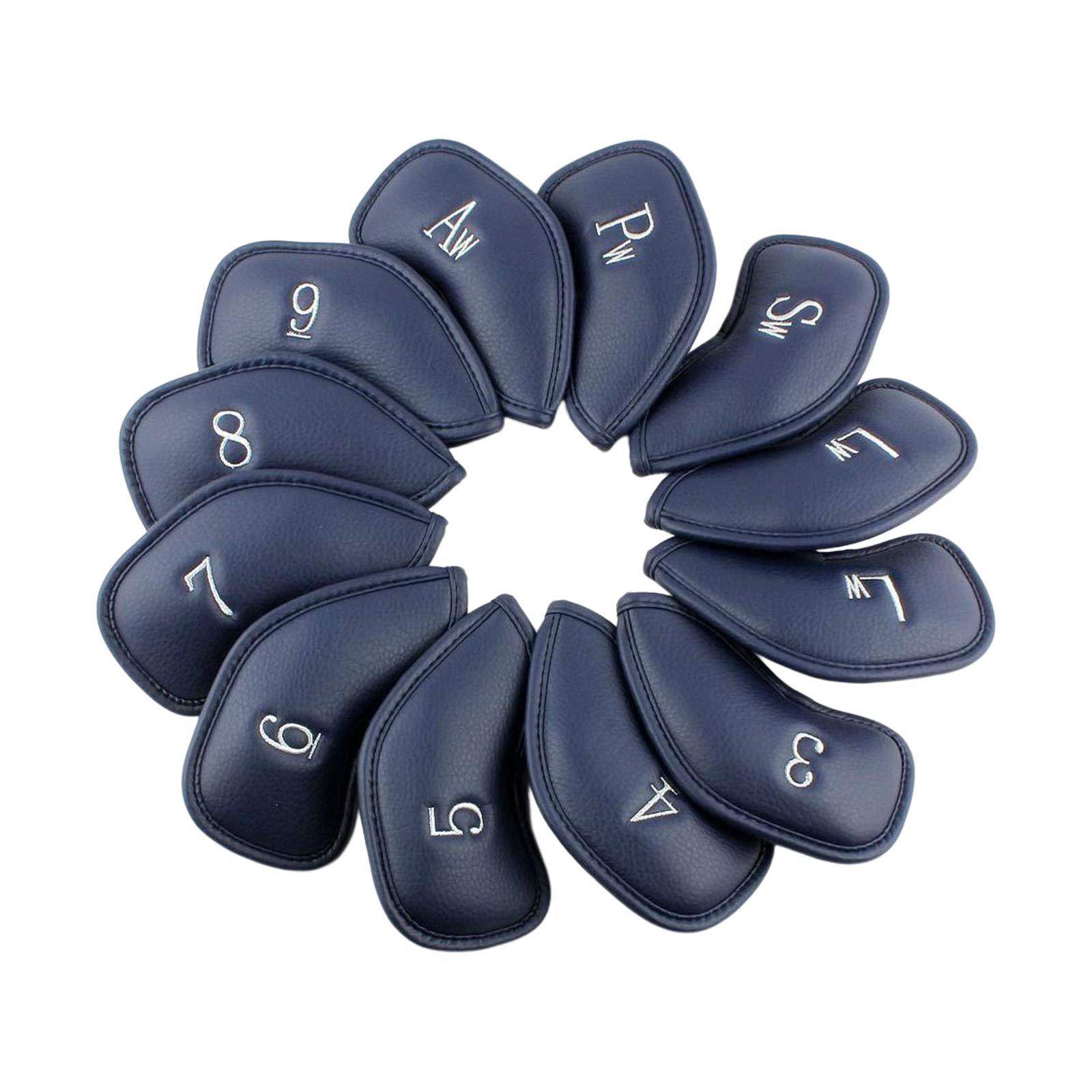 12 Pieces Golf Iron Headcover Set Golf Club Head Cover Protector Golf Accessories