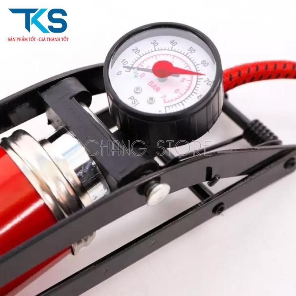 Bơm đạp chân đa năng mini cho ô tô xe máy 1 xilanh nhập khẩu