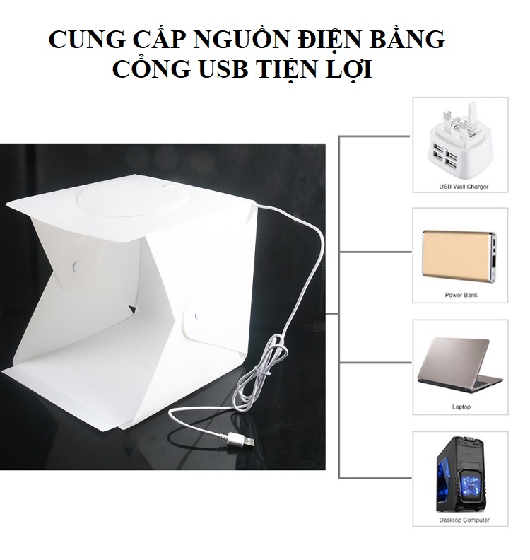 Hộp Phông Nền Mini Tích Hợp Đèn Led H1A