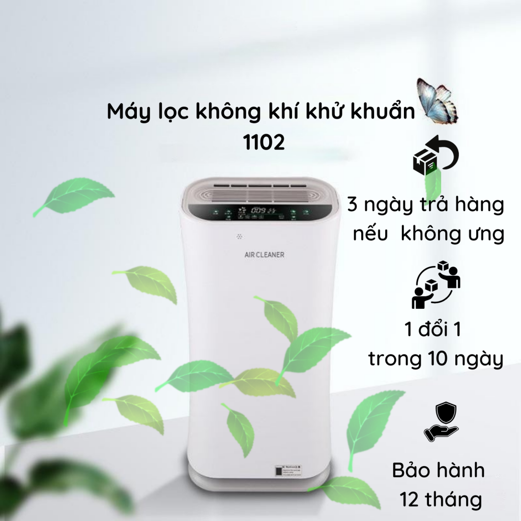 Máy Lọc Không Khí UTECH AIR 1102 Ion âm Loại Bỏ Bụi Mịn Không Khí Độc Hại Trong Phòng