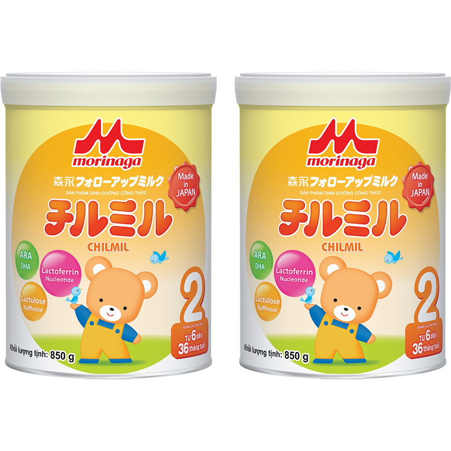 Combo 2 lon Sữa Morinaga số 2 (Chilmil) 850g