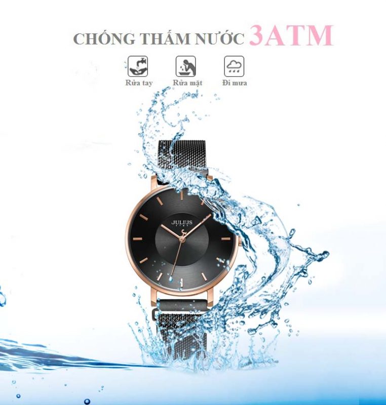 Đồng Hồ Nữ JS-025D Kính Saphire Julius Star Dây Nam Châm Hàn Quốc