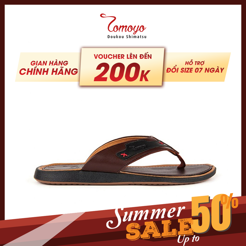 Dép Nam da bò cao cấp TOMOYO TMN09002