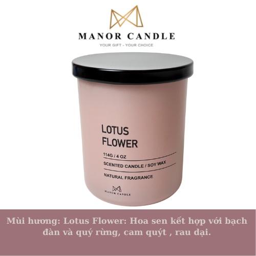 Nến thơm Lotus Flower  Manor Candle, size 4 oz 114g