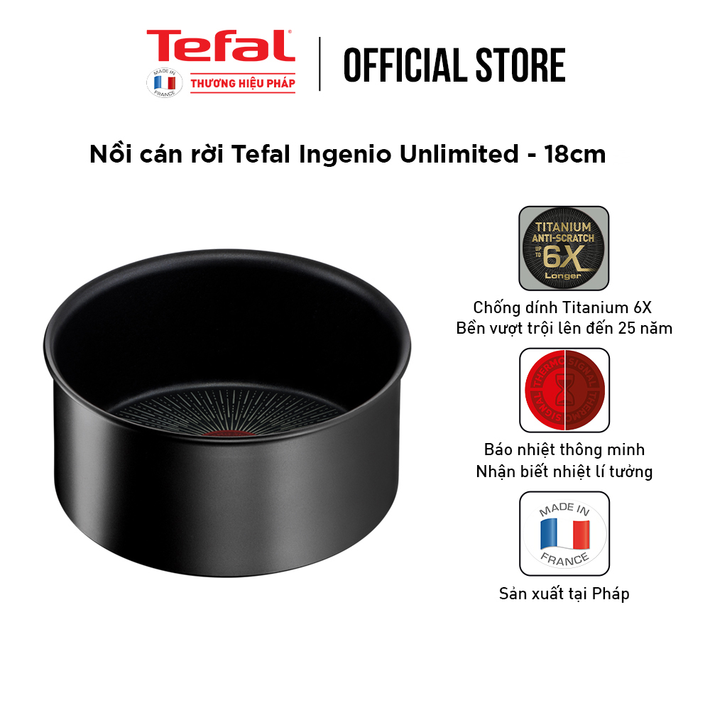 [Made in France] Nồi cán rời Tefal Ingenio Unlimited 18cm - Hàng chính hãng