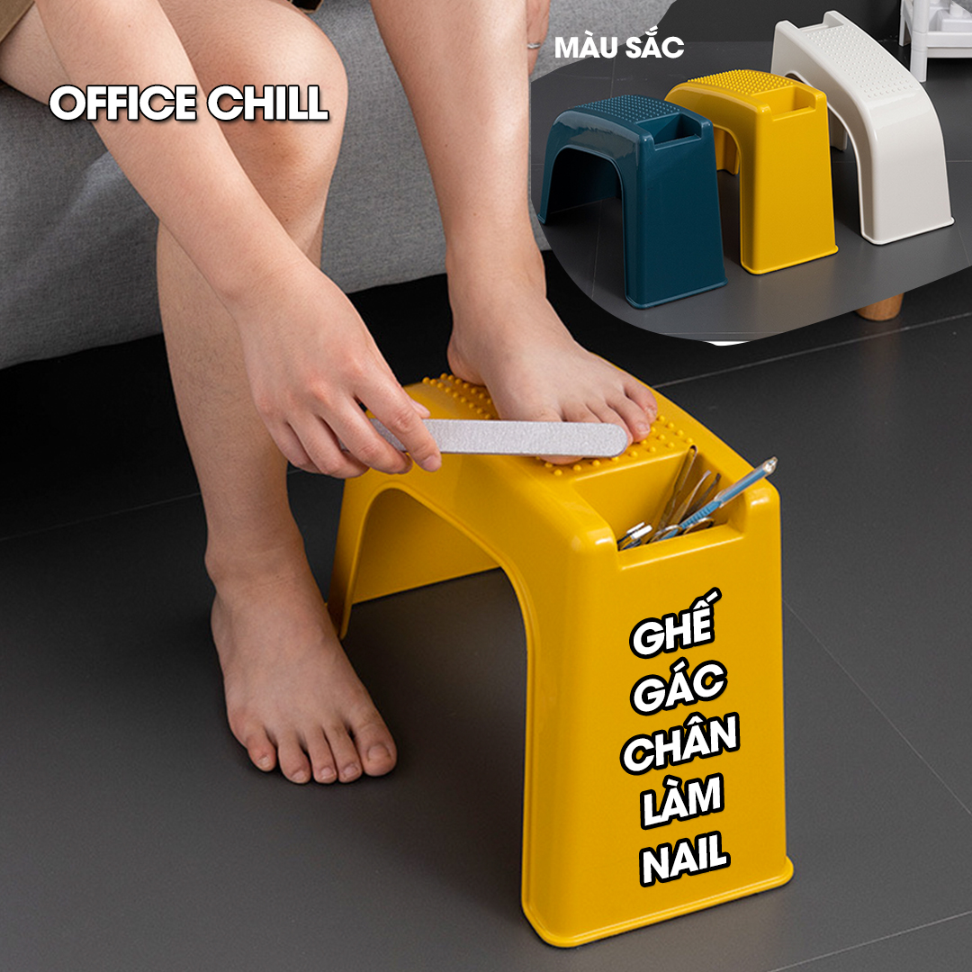 Ghế Gác Chân Làm Nail Kê Chân Làm Móng Dụng Cụ Làm Đẹp Chăm Sóc Móng Ghế Nail Nhựa Cứng Hot Bán Chạy