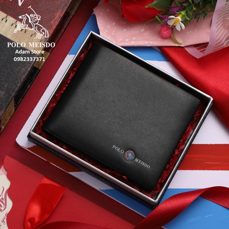 Ví Da Bò Nam Cao Cấp Hàng Hiệu POLO MEISDO Sang Trọng Làm Quà Biếu Tặng Sinh Nhật BH 2 Năm