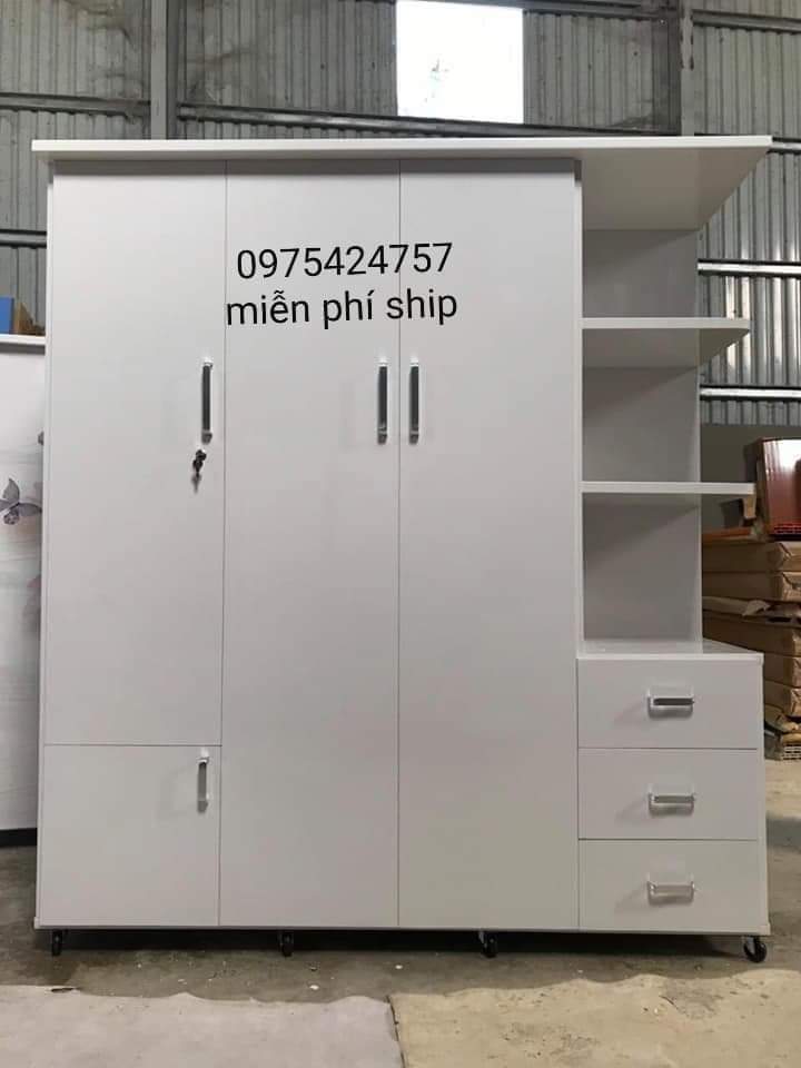 Tủ nhựa đài loan 3 cánh 1 kệ