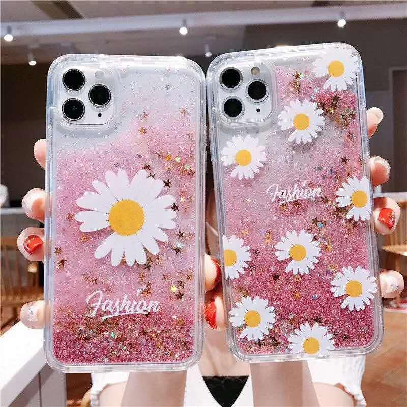 OPPO A94 A74 A55 A54 A35 Phone Case Quicksand Liquid Daisy Unicorn Flamingo Glitter Bling Cartoon Clear Transparent Casing Case Cover