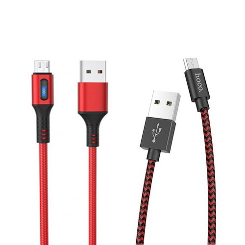 Combo cáp sạc nhanh Hoco Micro X14 Max và Micro U79  hỗ trợ chuẩn sạc micro USB như Samsung, HTC ( Giao màu ngẫu nhiên ) - Hàng chính hãng