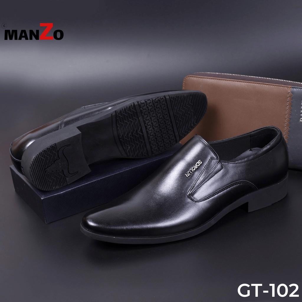 Giày da nam công sở tăng chiều cao – Giầy tây công sở da bò Manzo store – GT102