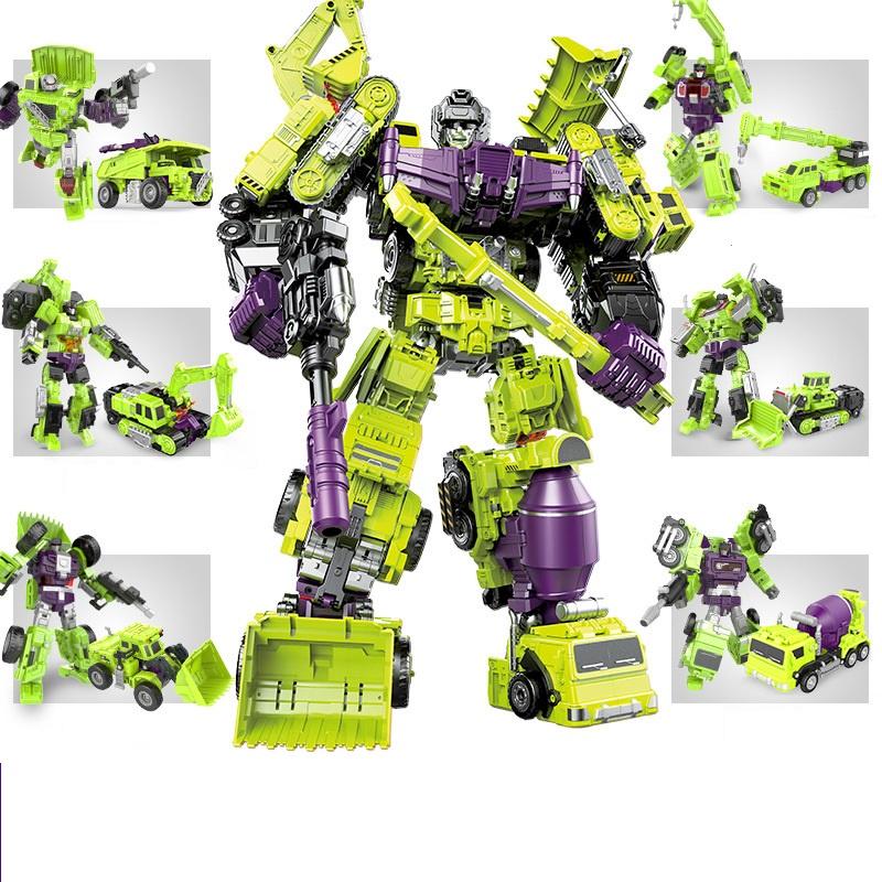 Đồ chơi Robot biến bình Transformer - Đa dạng các loại xe biến hình khác nhau (màu cam và xanh lục)