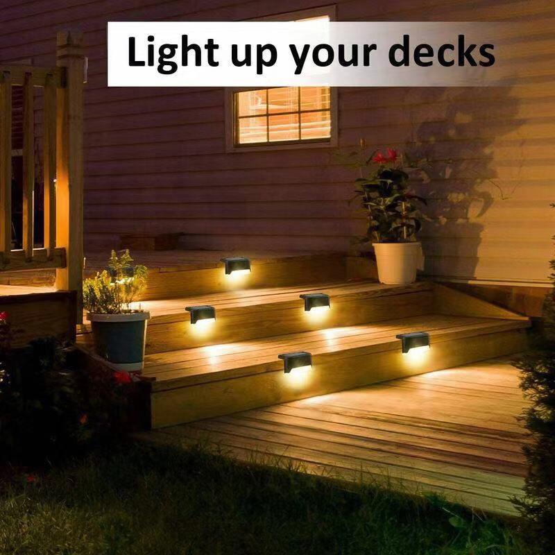 Đèn Led RGB năng lượng mặt trời chống thấm nước trang trí cầu thang ngoài trời