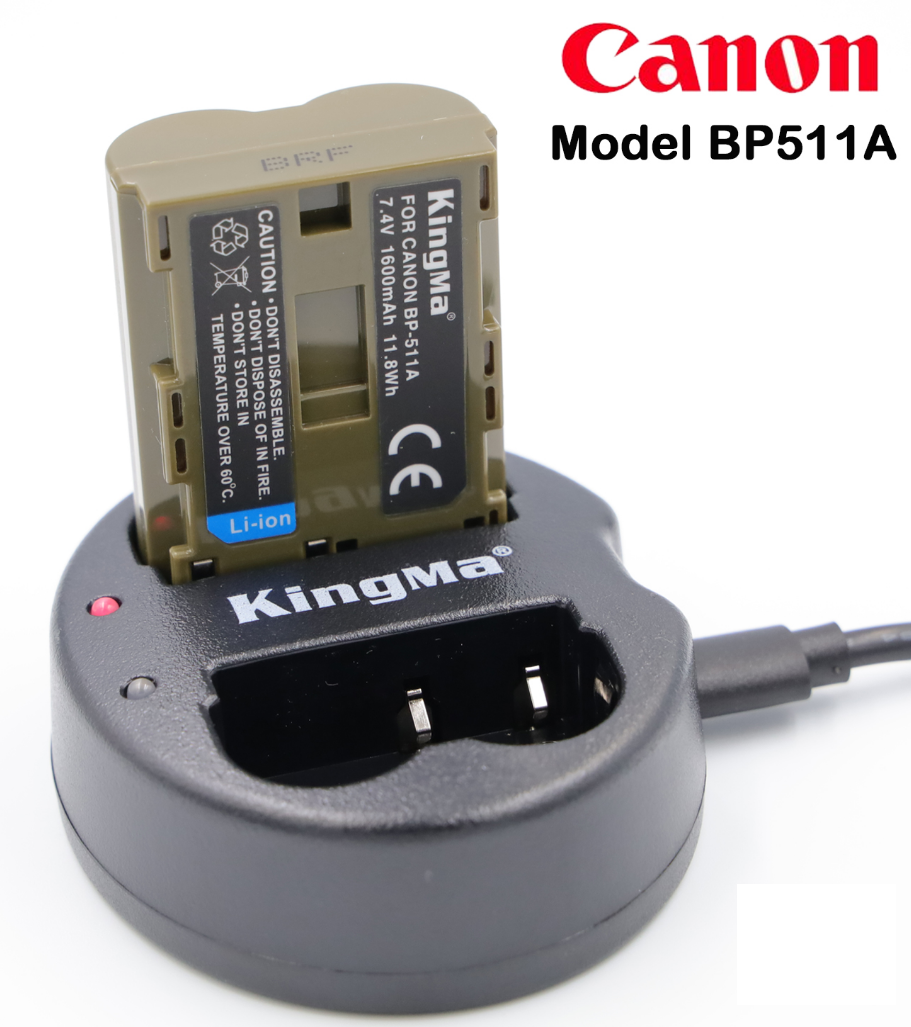 Bộ sản phẩm gồm 2  Pin + 1  Sạc KingMa BP-511A  - Hàng chính hãng