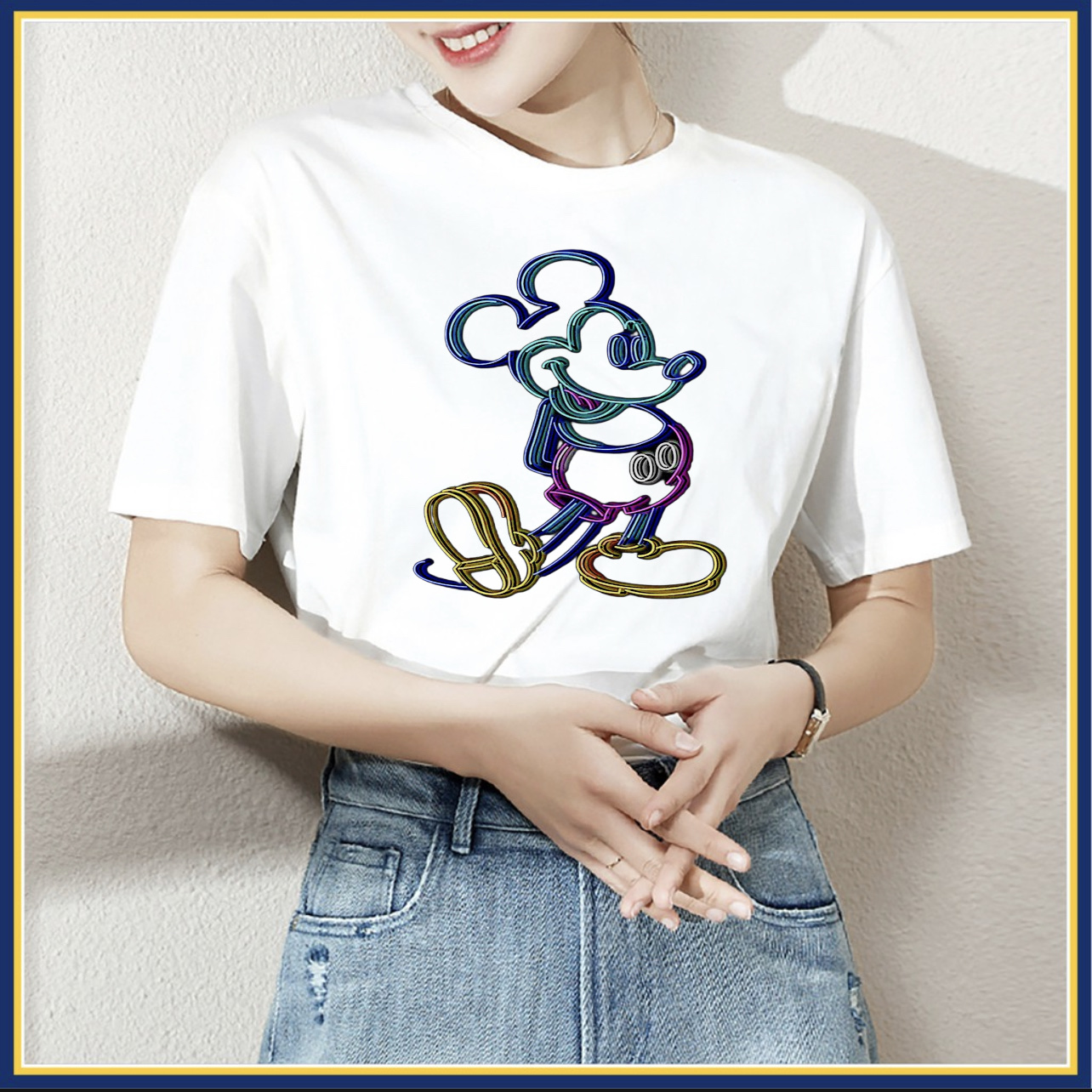Áo thun in chuột mickey họa tiết cực cool