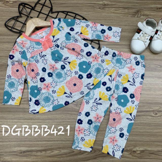 Bộ dài tay bé gái hàng xuất xịn - Bộ quần áo trẻ em