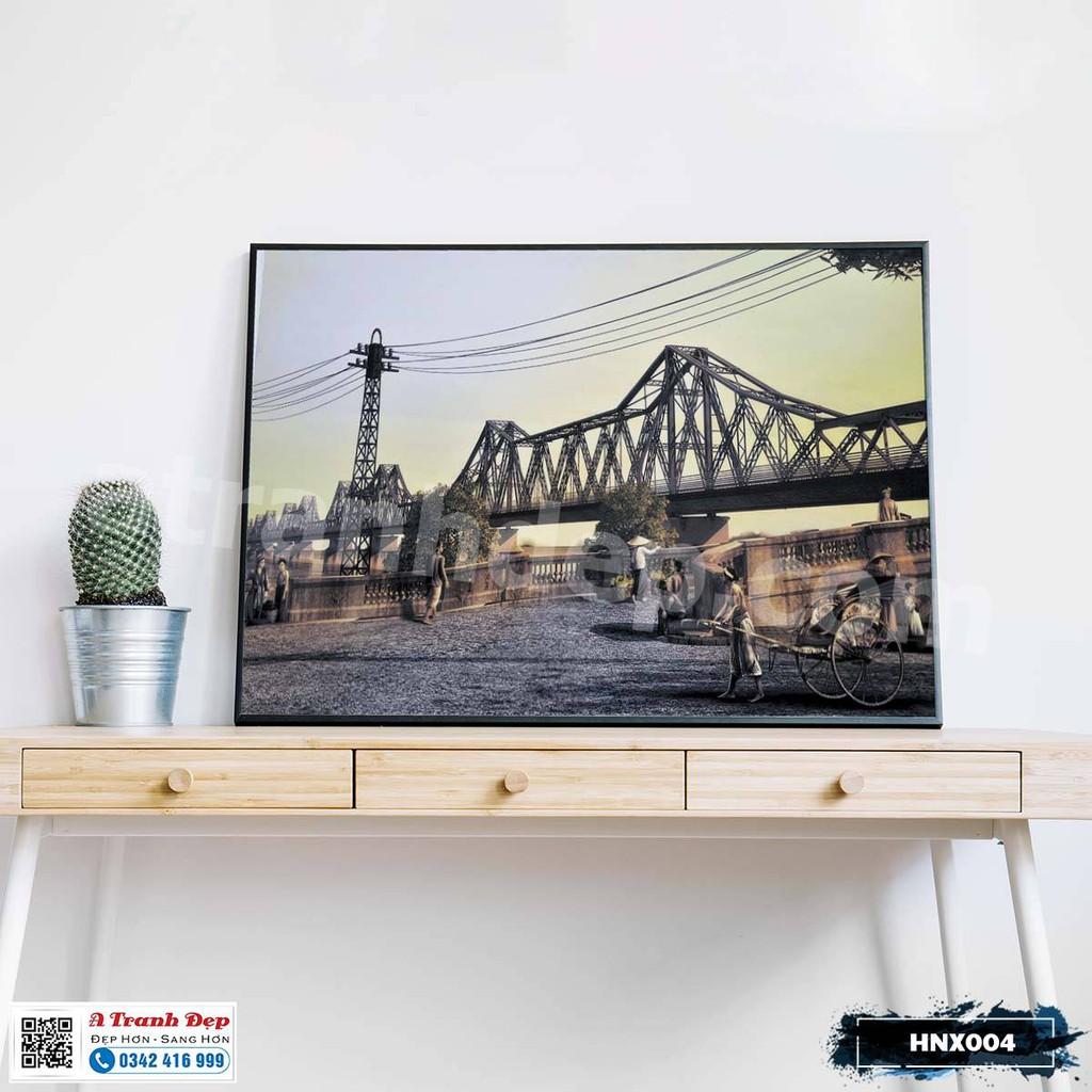 Tranh trang trí siêu nhẹ phong cảnh Hà Nội xưa - HNX004
