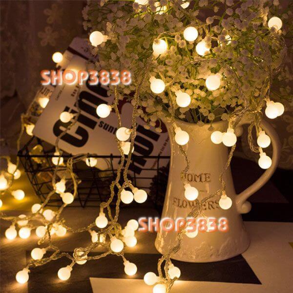 Lựa Nguồn Dây Đèn Led Bi Tròn Dài 6M - 40 Bóng