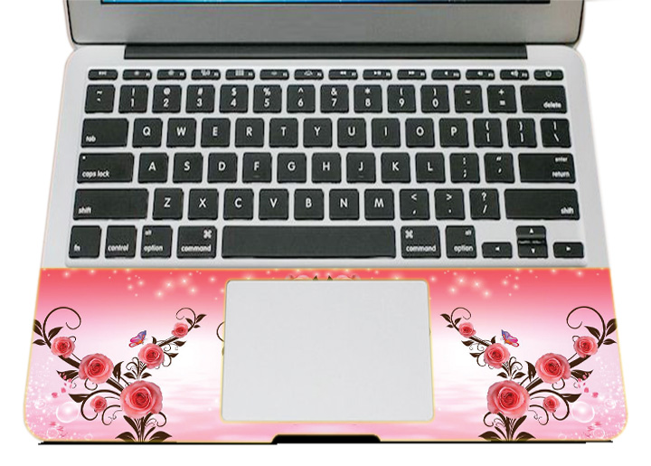 Miếng Dán Trang Trí Mặt Ngoài + Lót Tay Laptop Hoa Văn LTHV - 380