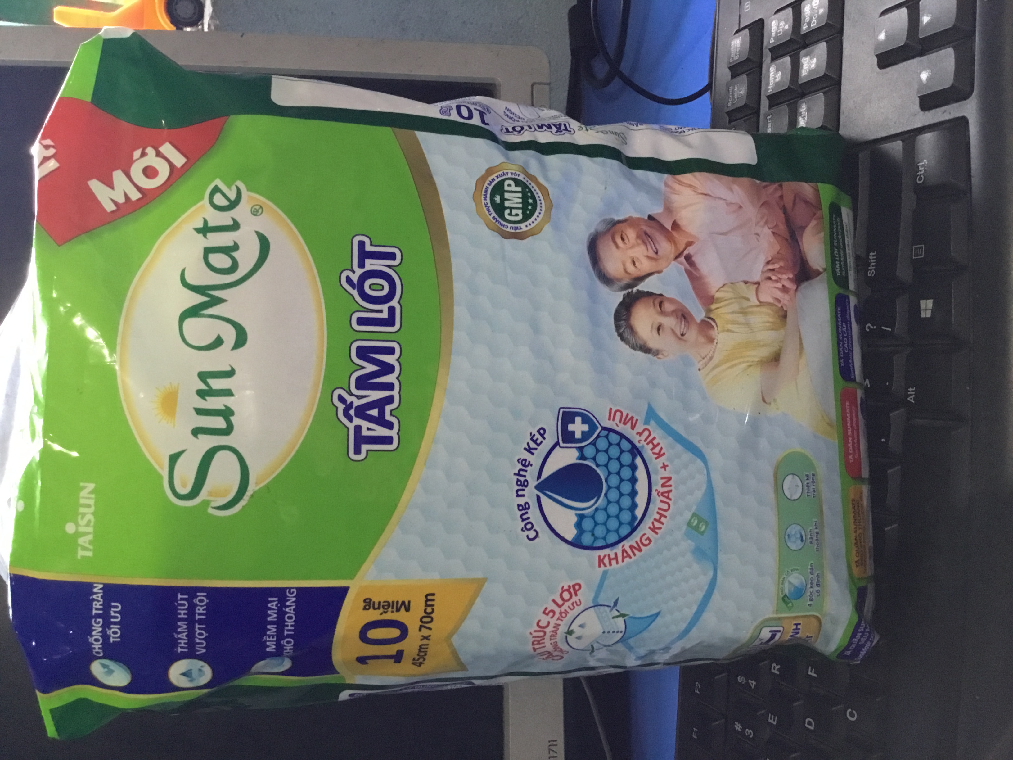 Combo 4 Gói Miếng lót Sunmate 10 miếng - Tấm lót Sunmate -Date mới-