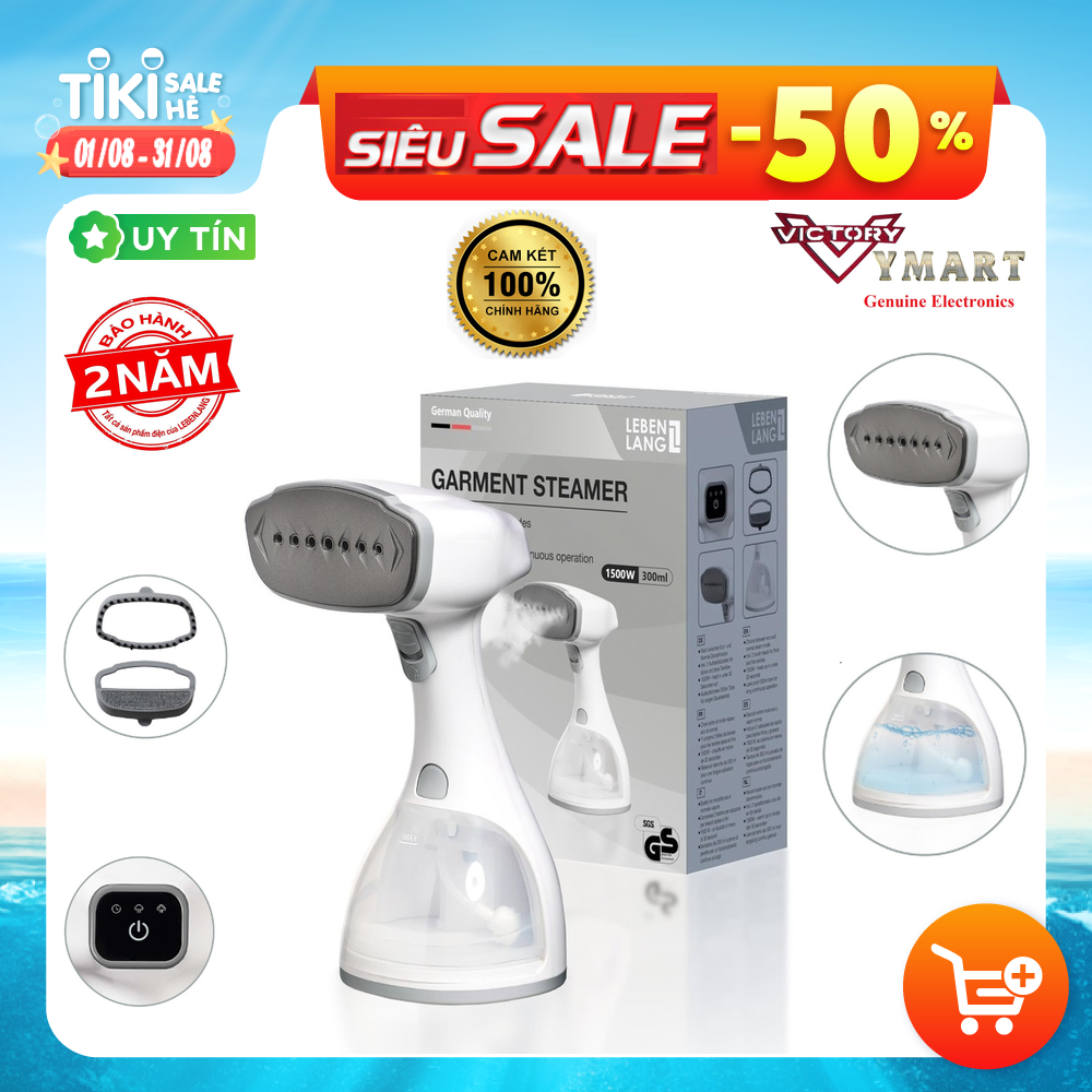 Bàn là hơi nước cầm tay LEBENLANG LBD528W, công suất 1500W-300ml, BẢO HÀNH 24 THÁNG