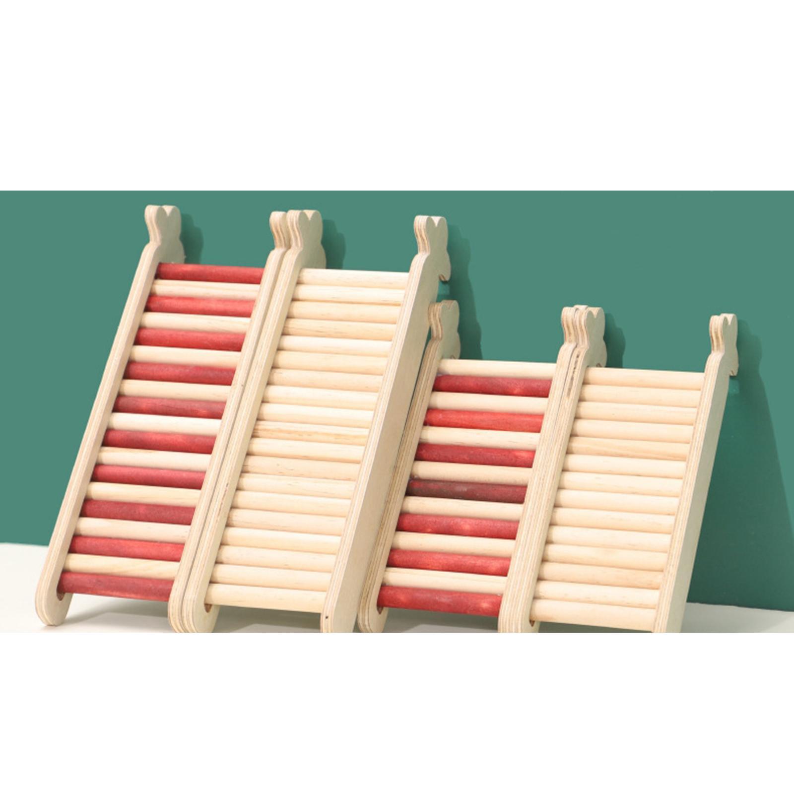 Wooden Bridge Ladder, Hamster Rat Rodents Toy, Small Animal Chew Toy