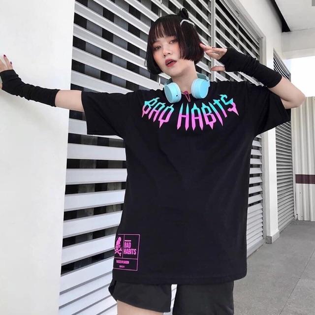 Áo thun tay ngắn nữ in BAO HABITS