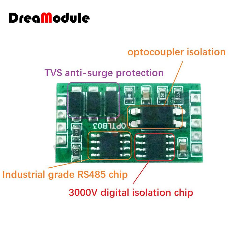Công Nghiệp RS485 To TTL232 UART Bị Cô Lập Giao Tiếp Chống Sét Mô Đun Cho RS485 TO TTL PLC Công Nghiệp Thiết Bị Điều Khiển