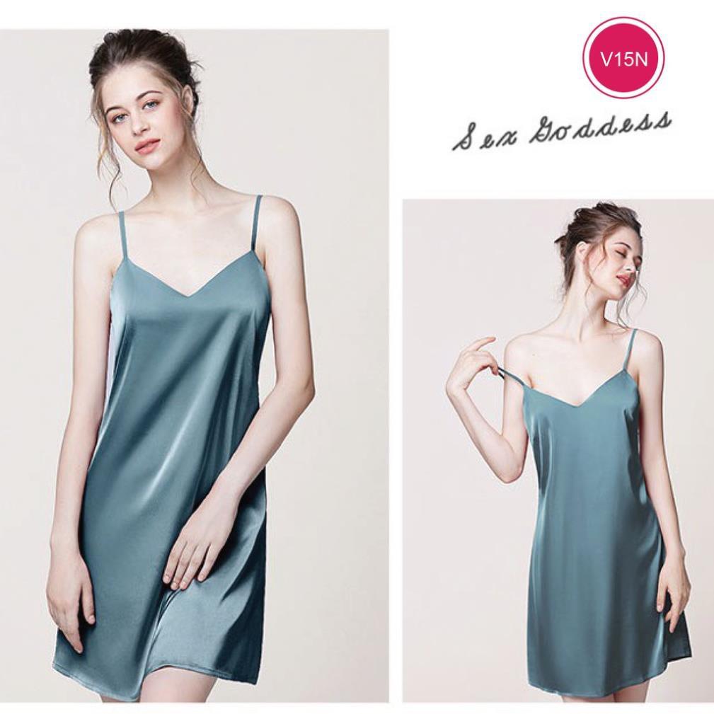 Đầm ngủ lụa satin cao cấp V15
