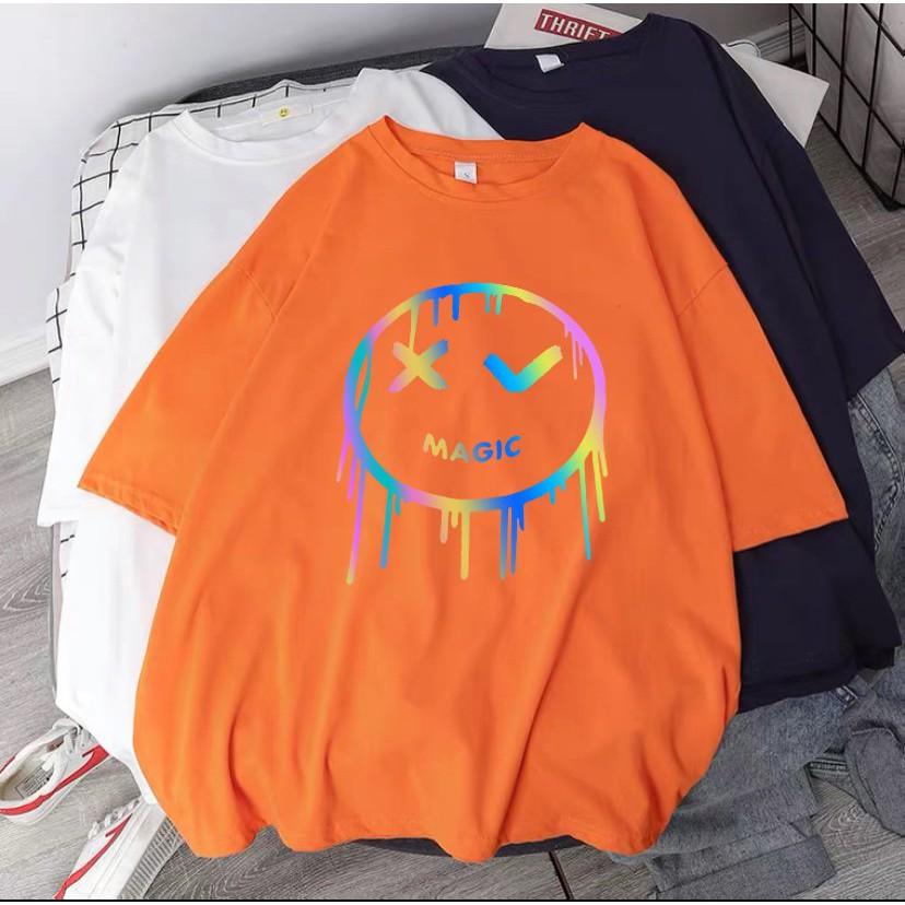 Áo Thun Phản Quang Icon Tròn Magic PQ85 Unisex Tay Lỡ - Big Size