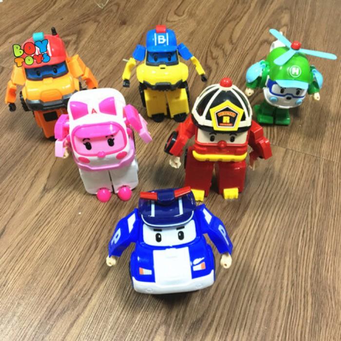 Hộp đồ chơi biến hình biệt đội xe Robocar Poli 2 trong 1