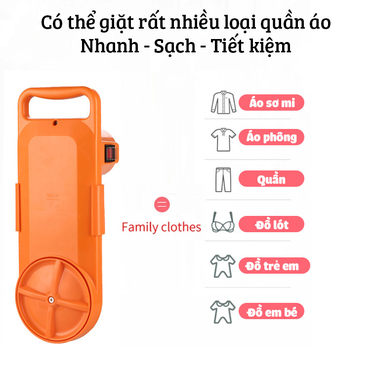 Máy giặt mini tại xô DEKE GT-16AC tiết kiệm điện cho sinh viên và em bé có hẹn giờ và đảo chiều tiện dụng