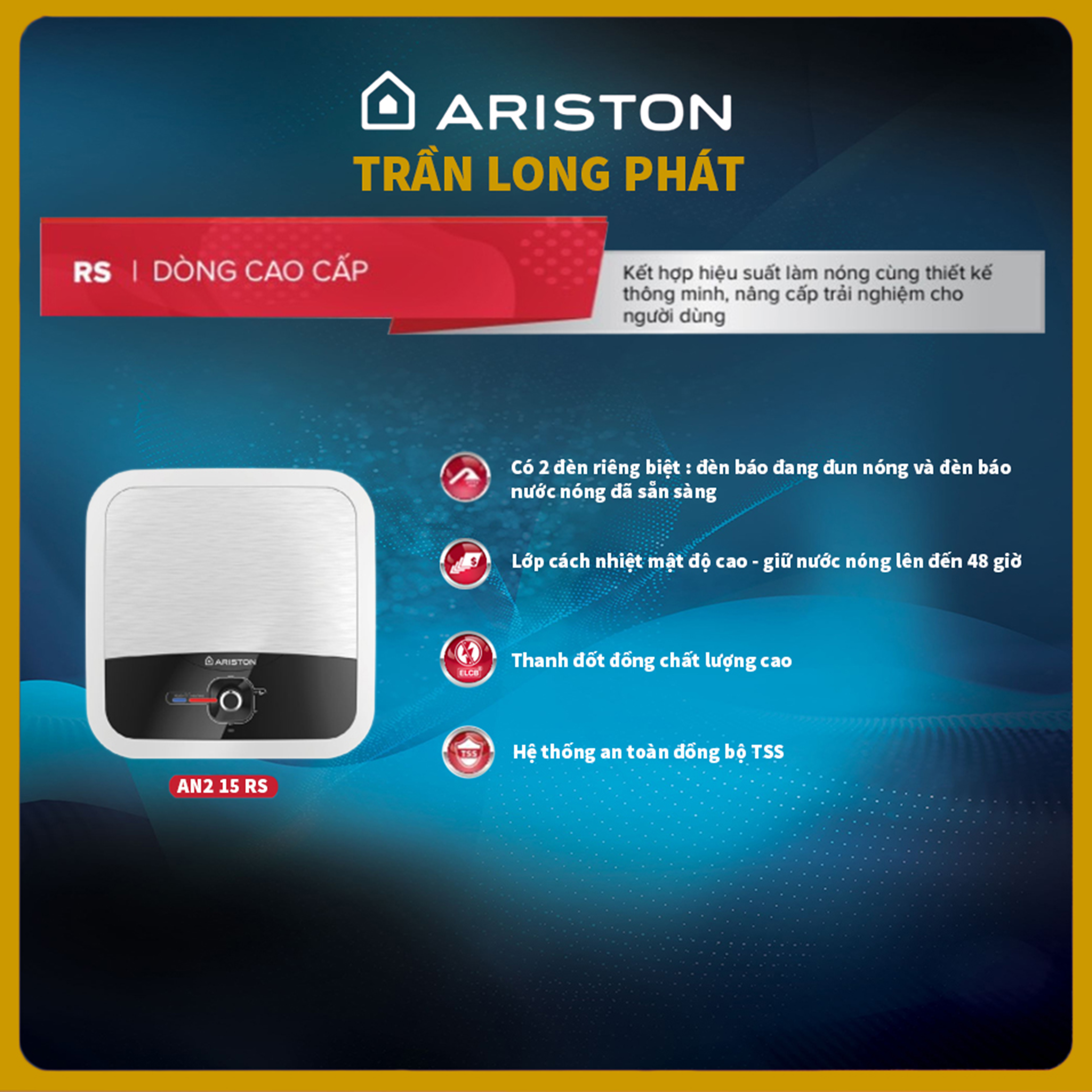 Máy Nước Nóng Ariston AN2 15 RS - 2.5 - FE