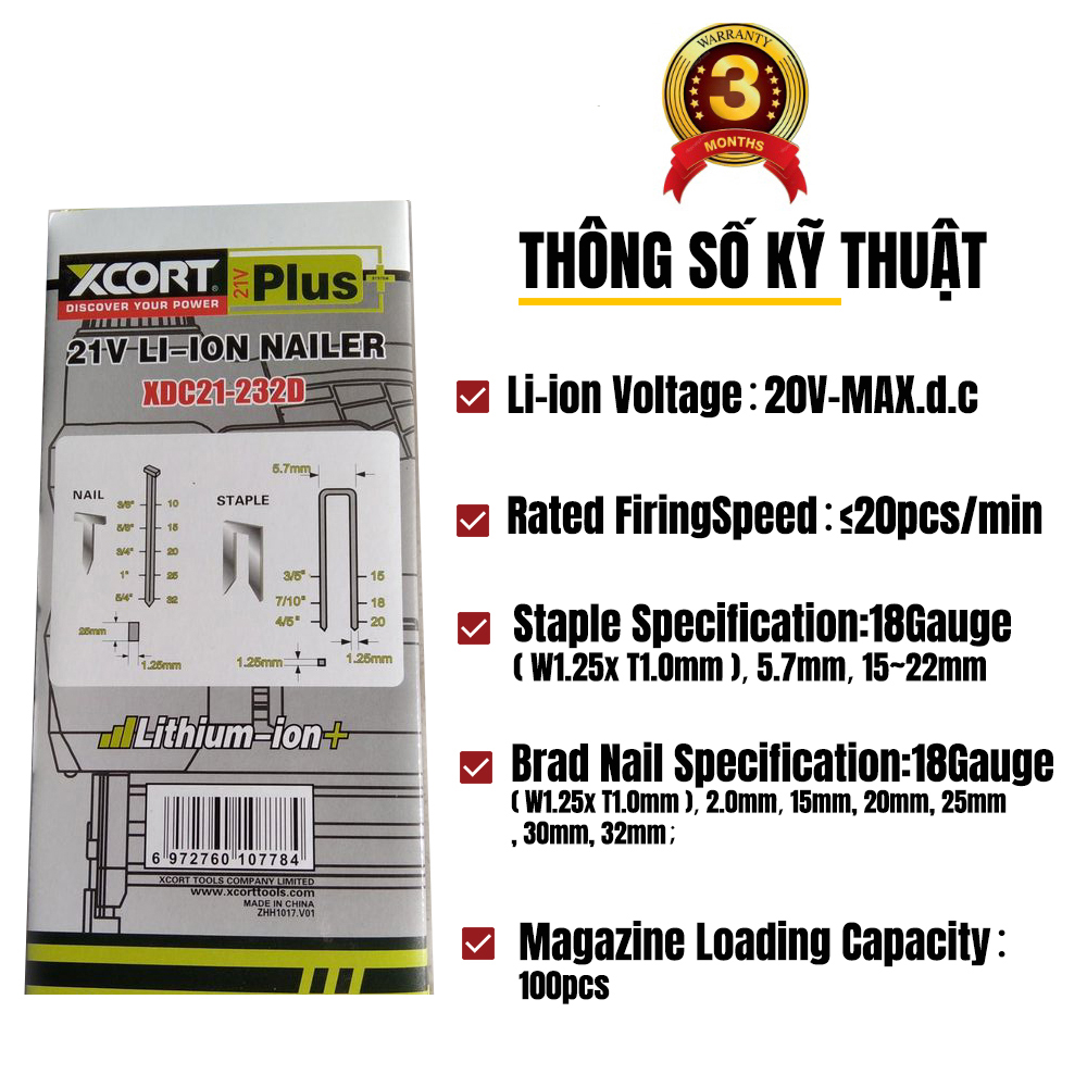 Máy bắn đinh-Mays bắn đinh ghim dùng PIN XCORT Bắn đinh U và T