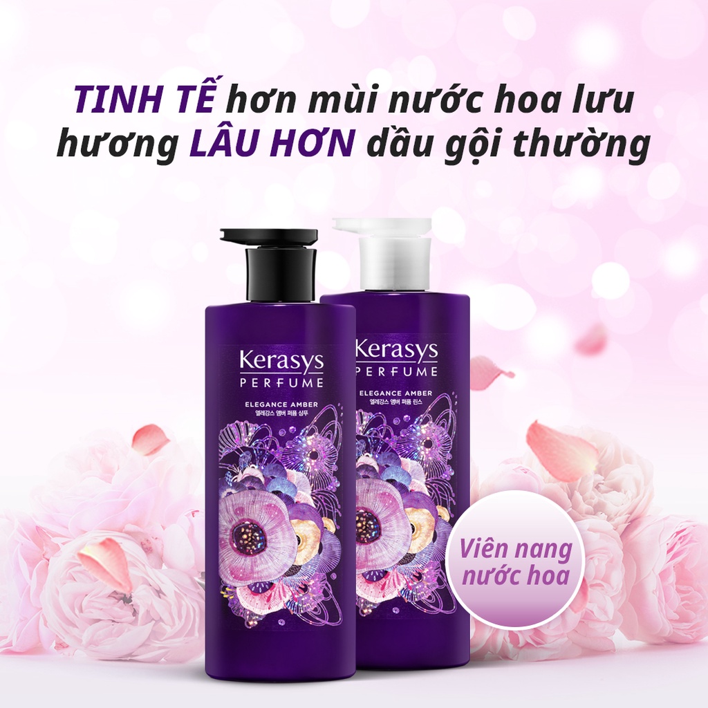 Dầu Gội Kerasys Elegance Amber Cao Cấp Hàn Quốc Hương Nước Hoa Hổ Phách 600ml