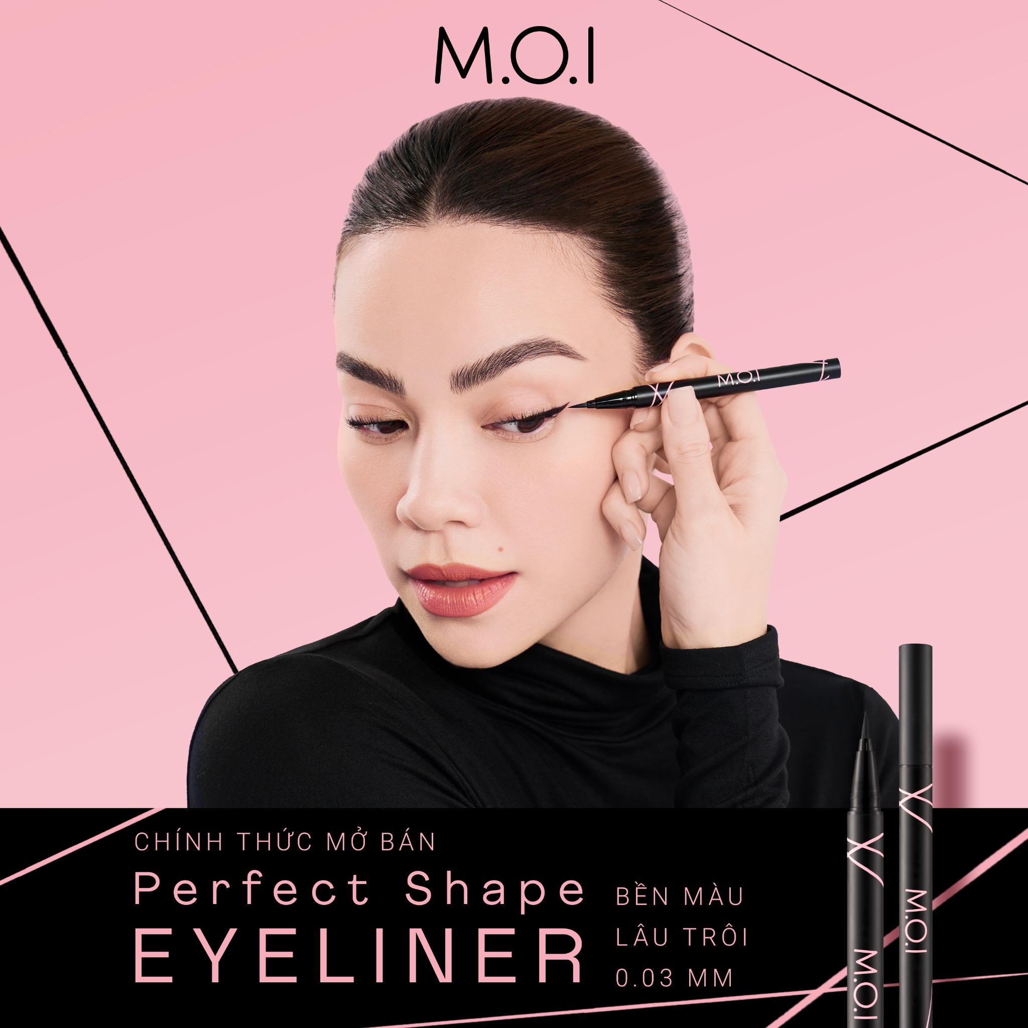 BÚT KẺ MẮT NƯỚC M.O.I PERFECT SHAPE EYELINER HỒ NGỌC HÀ (2023)