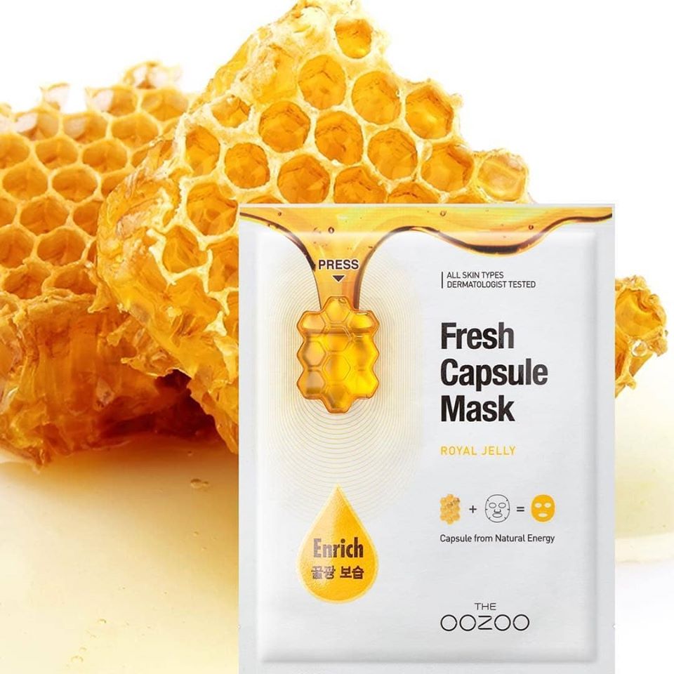 Mặt Nạ Trắng Sáng Mịn Màng THE OOZOO Fresh Capsule Mask Royal Jelly