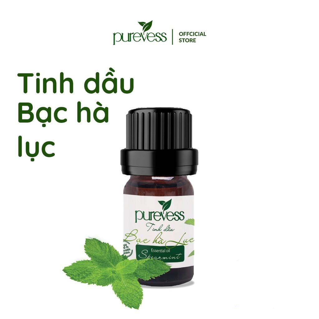 Tinh dầu Bạc Hà Purevess, thiên nhiên nguyên chất, giúp thư giãn và đuổi muỗi. 10ml