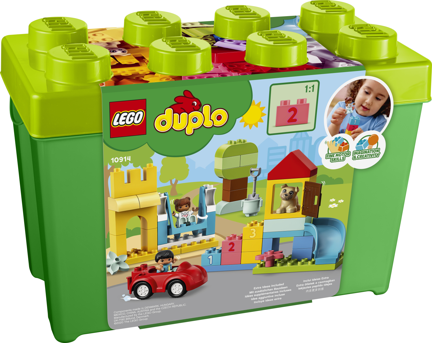 Đồ Chơi Lắp Ráp LEGO Duplo Thùng Gạch  Sáng Tạo 10914 Cho Bé Trên 1 Tuổi (85 chi tiết)
