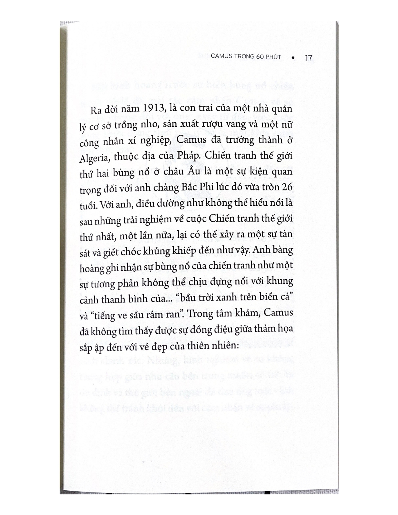 Những Nhà Tư Tưởng Lớn - Camus Trong 60 Phút - Vanlangbooks