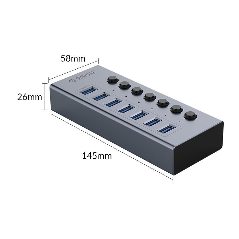 Bộ chia USB HUB 7 cổng USB 3.0 với các công tắc riêng