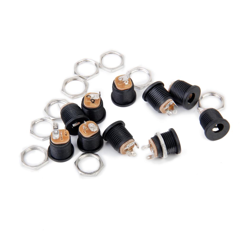 5.5MM X 2.1MM DC Socket Panel Mounting Power Connector Socket Panel Mounting Power with Screw Cap